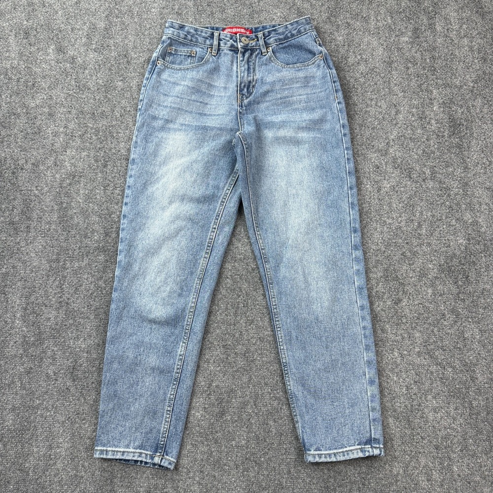 Vintage Unionbay Womens Mom Jeans Size 1 Light Wash High‎ Rise Tapered Leg Denim